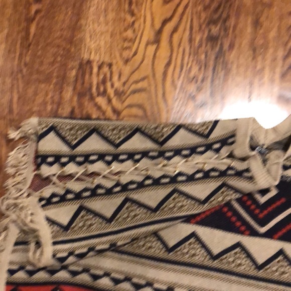 Orange Fashion Village Tribal design sweater poncho - Picture 6 of 11